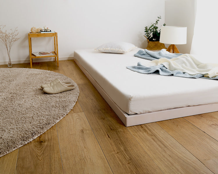 高さ2段階調整脚付きすのこベッド パイン材【シングル】