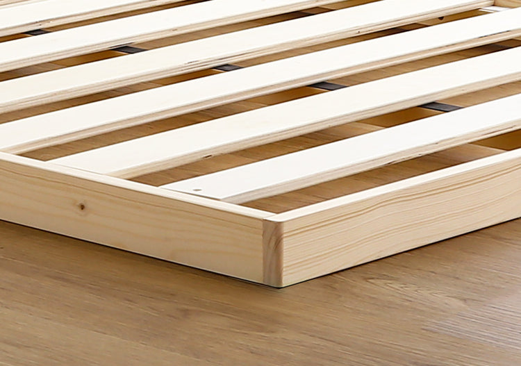 高さ2段階調整脚付きすのこベッド パイン材【シングル】