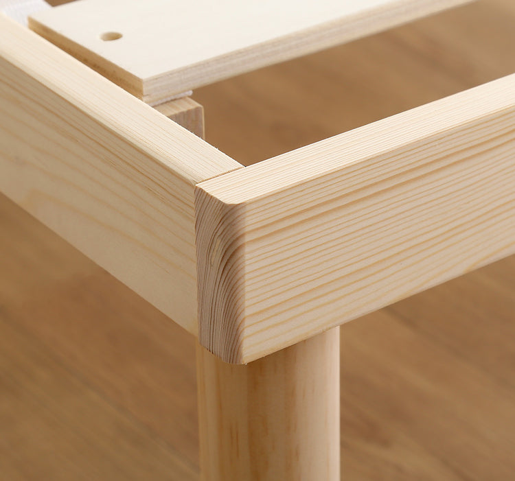 高さ2段階調整脚付きすのこベッド パイン材【シングル】