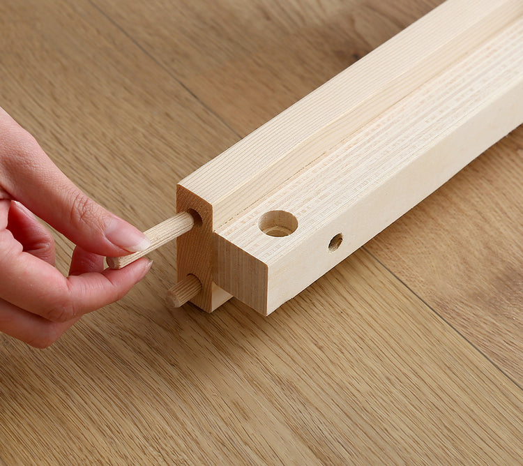 高さ2段階調整脚付きすのこベッド パイン材【シングル】