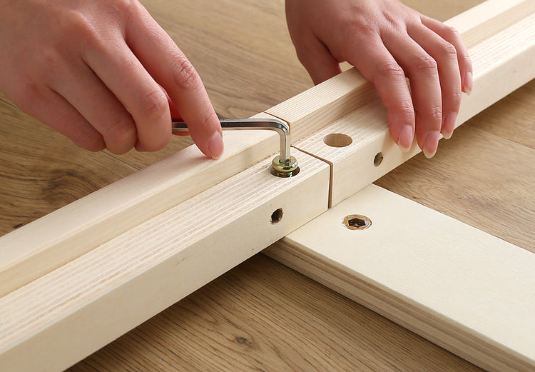 高さ2段階調整脚付きすのこベッド パイン材【シングル】