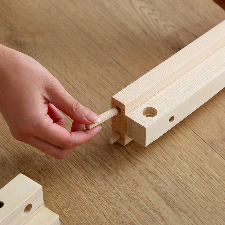 宮セット 高さ2段階調整脚付きすのこベッド パイン材【シングル】