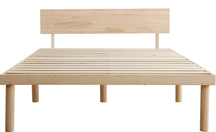 宮セット 高さ2段階調整脚付きすのこベッド パイン材【シングル】