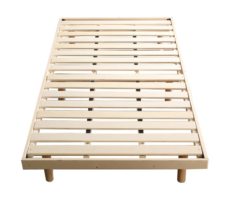 北欧インテリア 天然木すのこベッド 【ダブル】