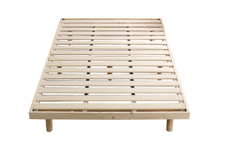 北欧インテリア 天然木すのこベッド 【ダブル】