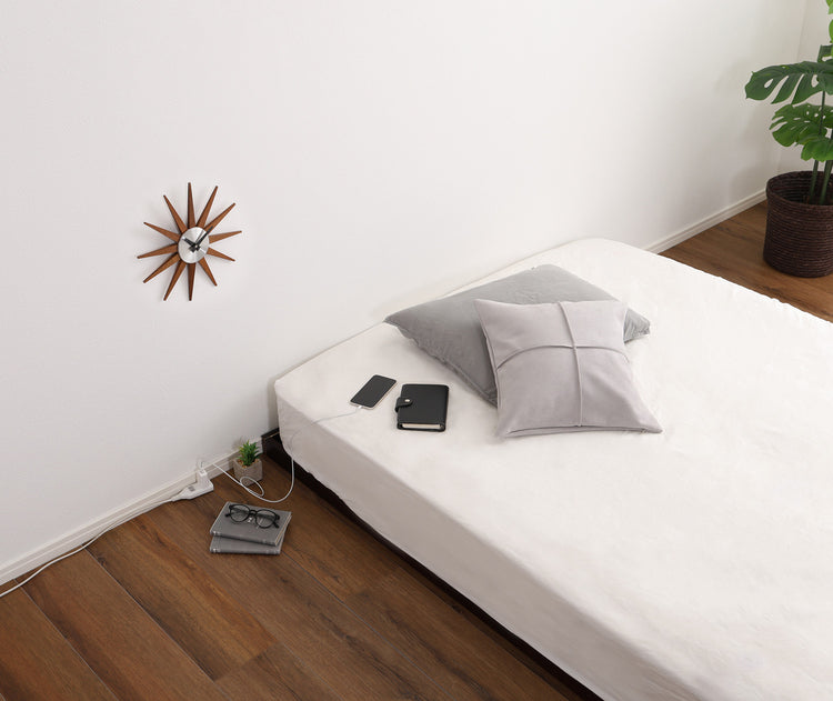 宮単体 高さ2段階調整脚付きすのこベッド パイン材【ダブル】