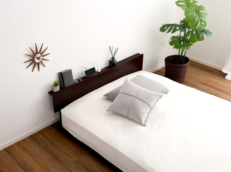 宮単体 高さ2段階調整脚付きすのこベッド パイン材【ダブル】