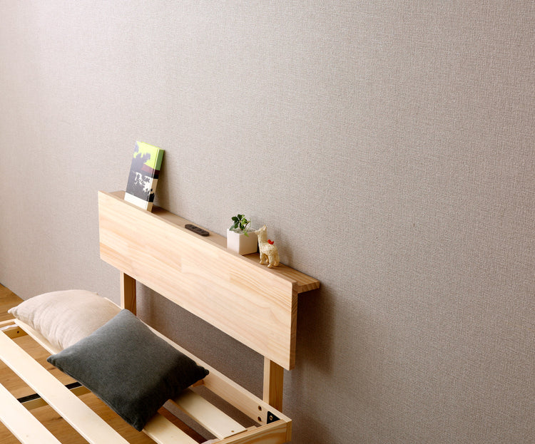 宮単体 高さ2段階調整脚付きすのこベッド パイン材【ダブル】