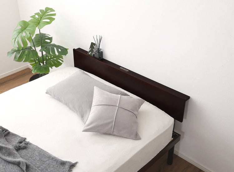 宮単体 高さ2段階調整脚付きすのこベッド パイン材【ダブル】