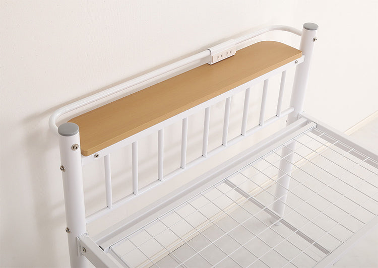 宮棚・2口コンセント付きロフトベッド【シングル】