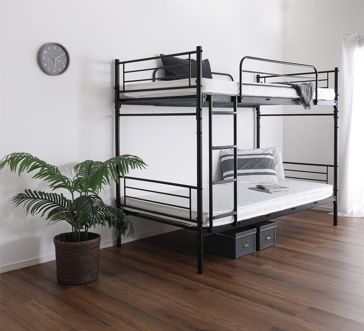 並べて連結も可能 パイプ2段ベッド