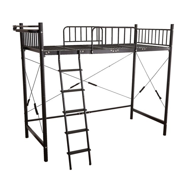 宮棚・2口コンセント付きロフトベッド【シングル】