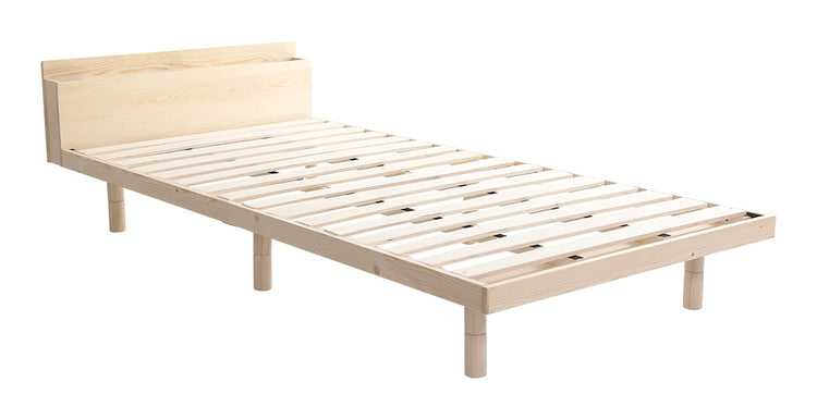 宮セット 高さ3段階調整脚付きすのこベッド パイン材【ダブル】