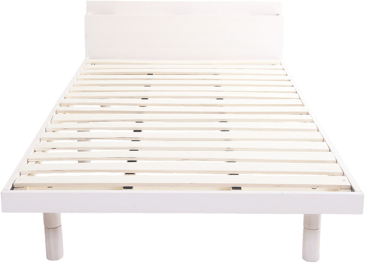 宮セット 高さ3段階調整脚付きすのこベッド パイン材【ダブル】