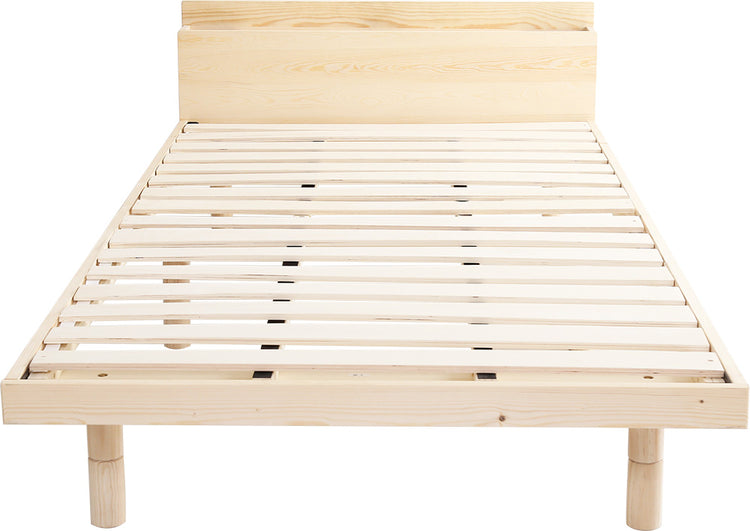 宮セット 高さ3段階調整脚付きすのこベッド パイン材【ダブル】