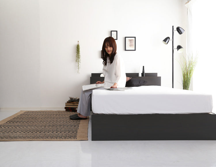 棚・コンセント付きチェストベッド 【ダブル】