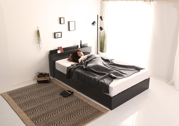 棚・コンセント付きチェストベッド 【ダブル】