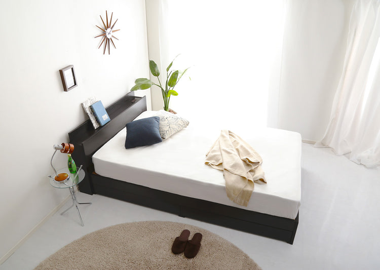 棚・コンセント付きチェストベッド 【ダブル】