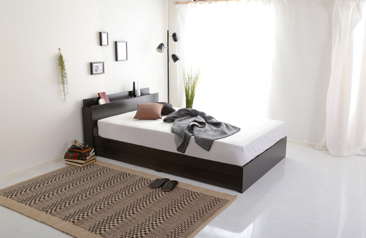 棚・コンセント付きチェストベッド 【ダブル】