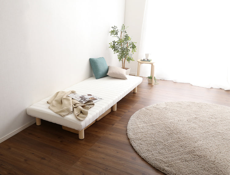 脚付きベッド ウレタンロールマットレス【シングル】