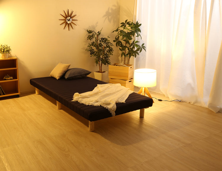 脚付きベッド ウレタンロールマットレス【シングル】