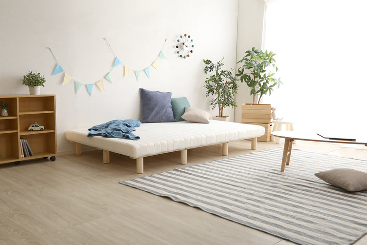 脚付きベッド ウレタンロールマットレス【シングル】