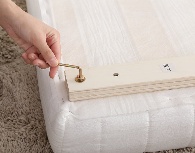 脚付きベッド ウレタンロールマットレス【シングル】