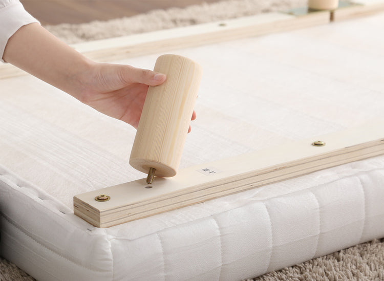 脚付きベッド ウレタンロールマットレス【シングル】