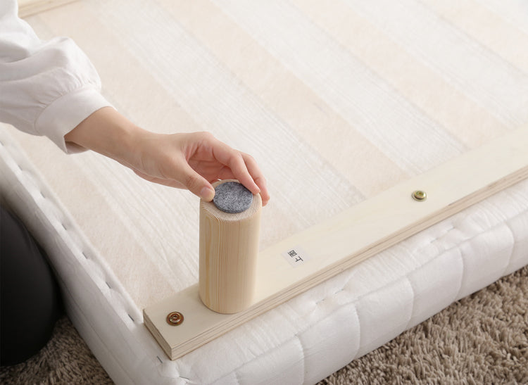 脚付きベッド ウレタンロールマットレス【シングル】