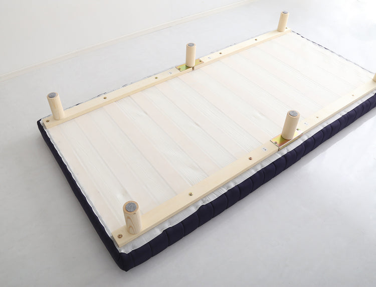 脚付きベッド ウレタンロールマットレス【シングル】