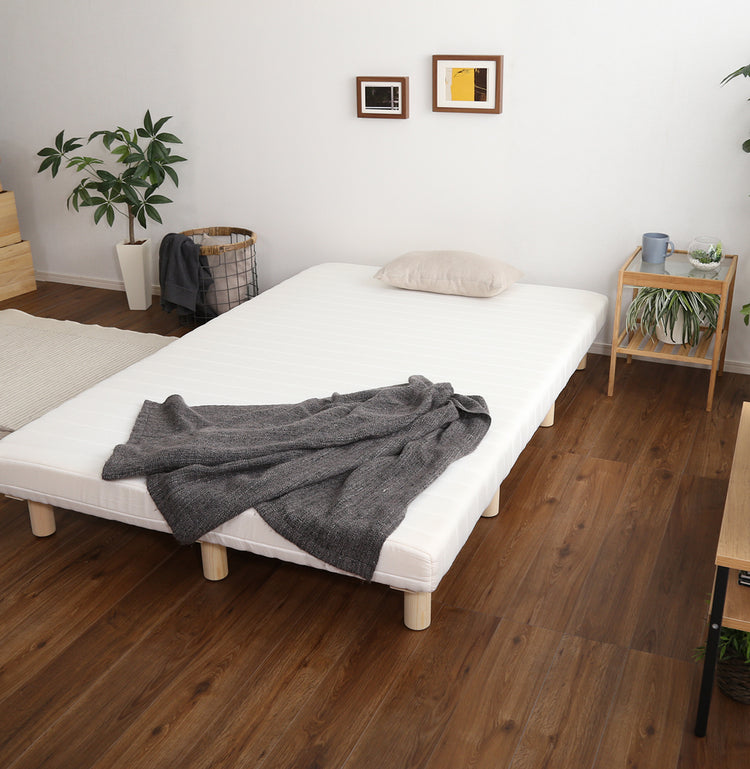 脚付きベッド ウレタンロールマットレス【シングル】