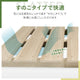 ステージベッド コンセント付き  木目調ローベッド- NERERU