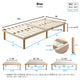高さ2段階調整脚付きすのこベッド パイン材【シングル】