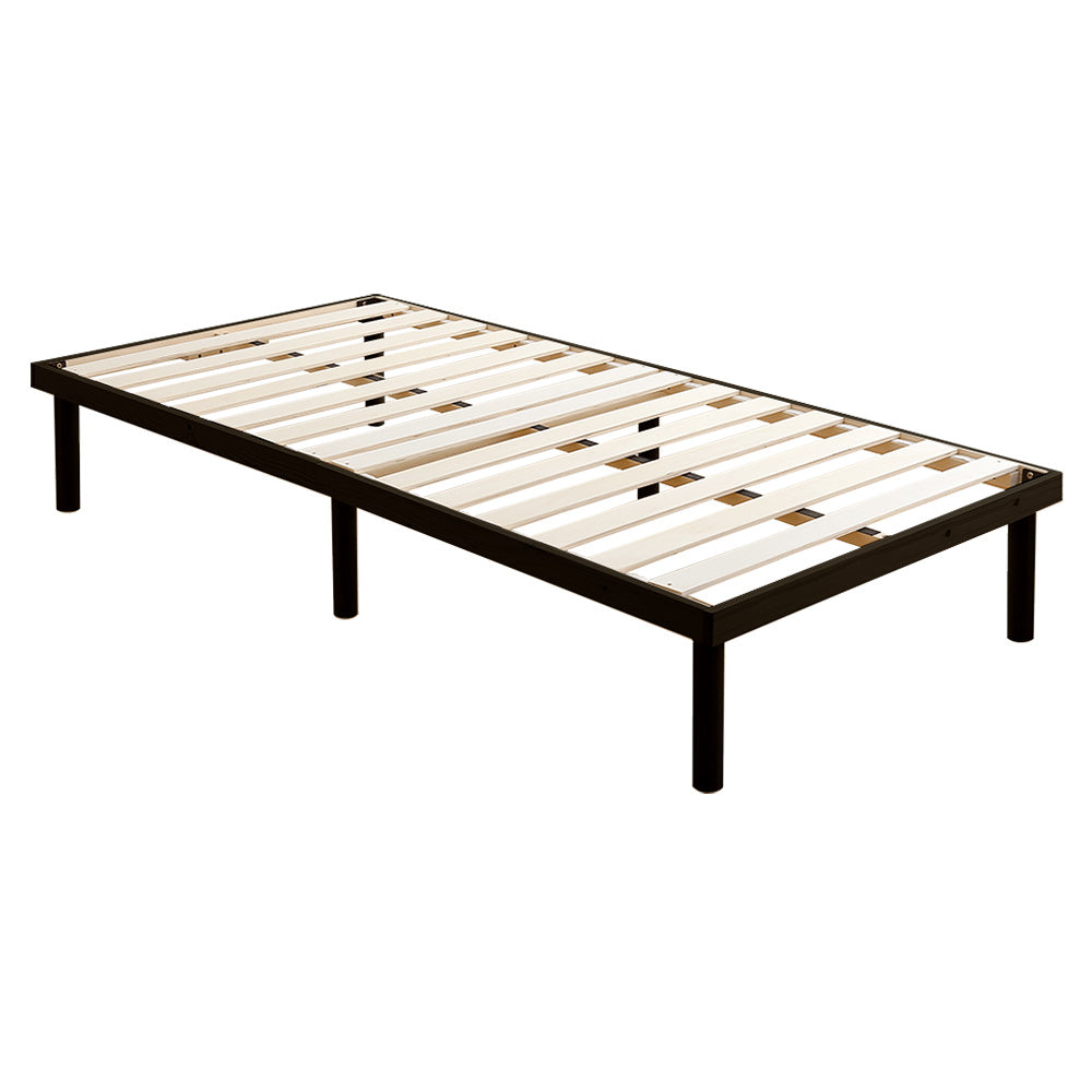 高さ2段階調整脚付きすのこベッド パイン材【シングル】