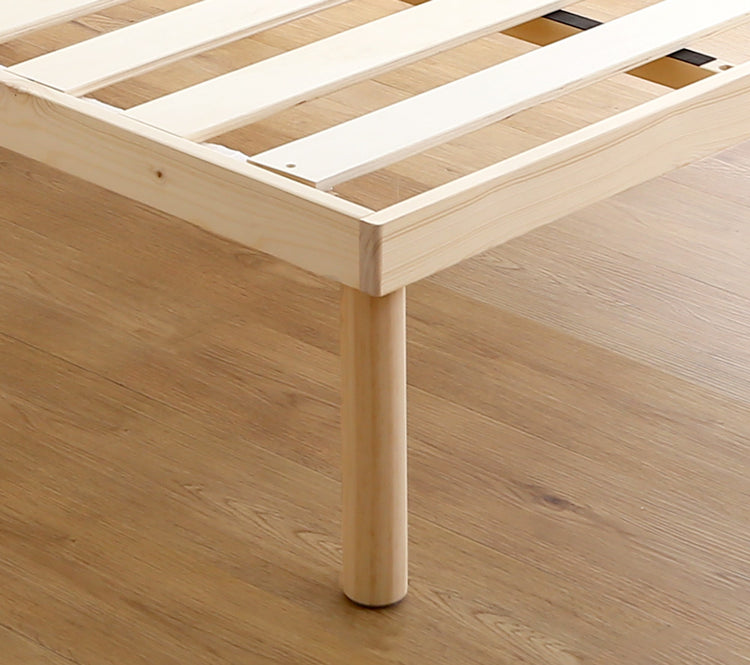 高さ2段階調整脚付きすのこベッド パイン材【シングル】