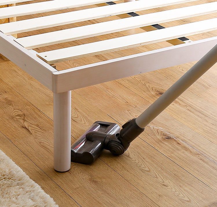 高さ2段階調整脚付きすのこベッド パイン材【シングル】