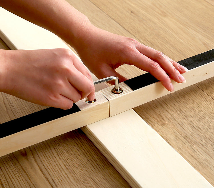 高さ2段階調整脚付きすのこベッド パイン材【シングル】