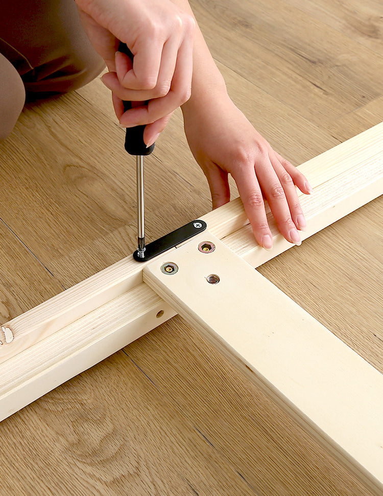 高さ2段階調整脚付きすのこベッド パイン材【シングル】