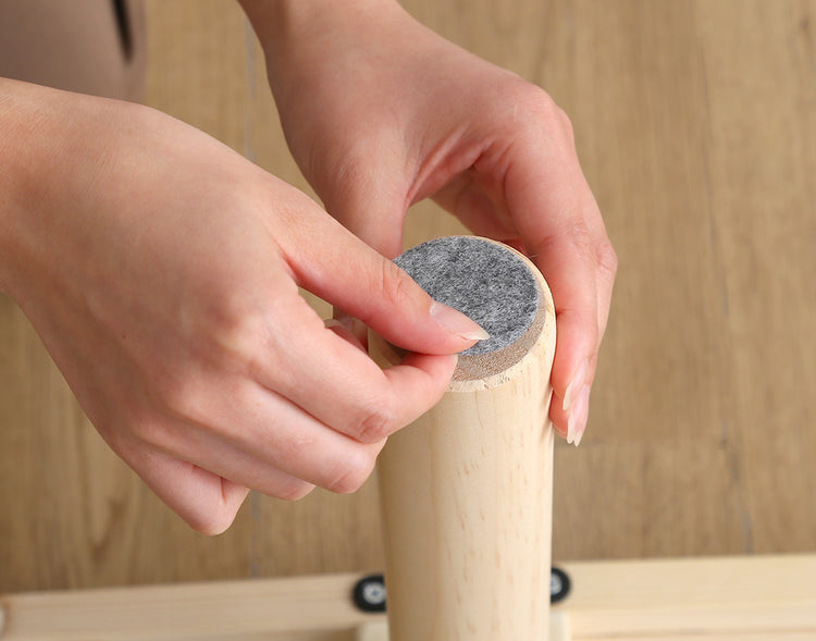 高さ2段階調整脚付きすのこベッド パイン材【シングル】