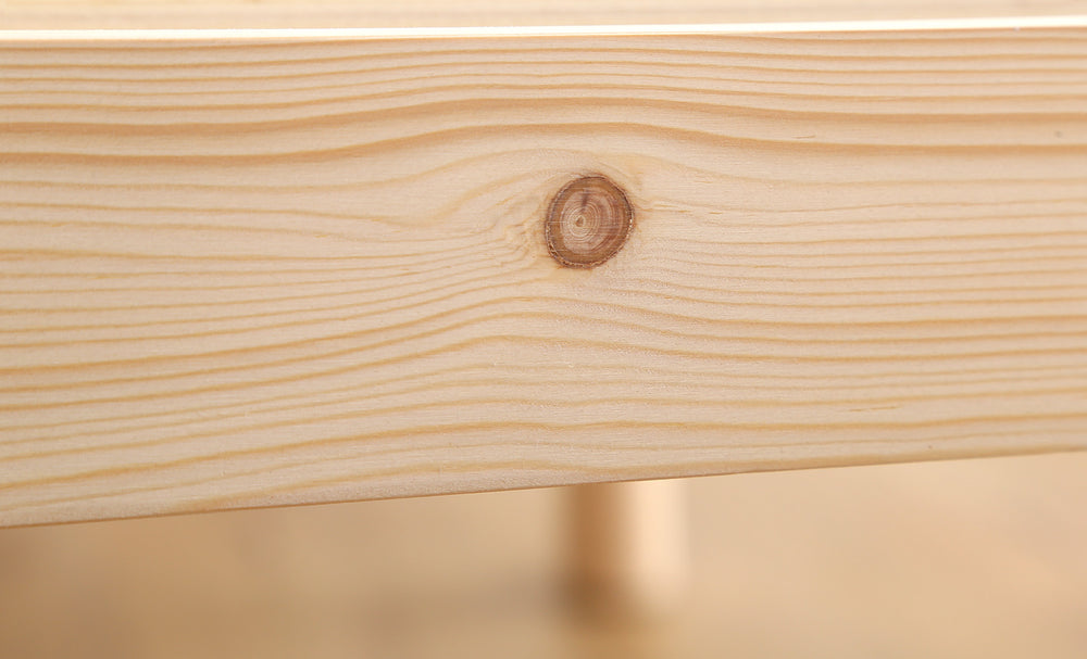 宮セット 高さ2段階調整脚付きすのこベッド パイン材【セミダブル】