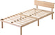 宮セット 高さ2段階調整脚付きすのこベッド パイン材【セミダブル】