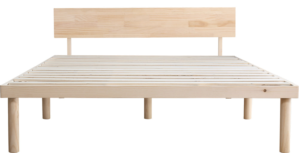 宮セット 高さ2段階調整脚付きすのこベッド パイン材【セミダブル】