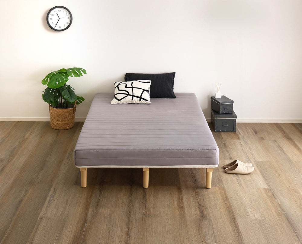 脚付きベッド ポケットコイルロールマットレス［セミダブル］