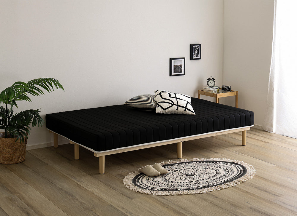 脚付きベッド ポケットコイルロールマットレス［セミダブル］