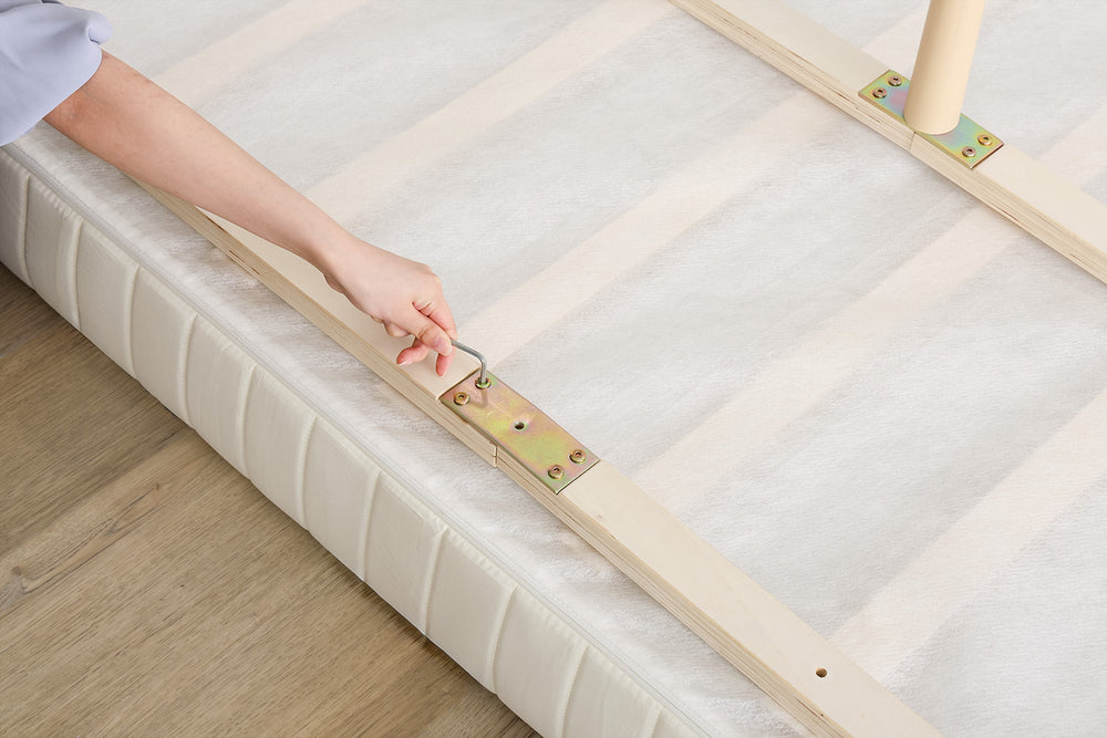 脚付きベッド ポケットコイルロールマットレス［セミダブル］