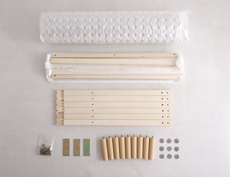 脚付きベッド ポケットコイルロールマットレス［ダブル］