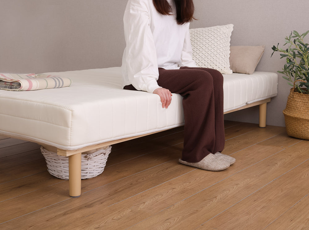 脚付きベッド ポケットコイルロールマットレス［ダブル］