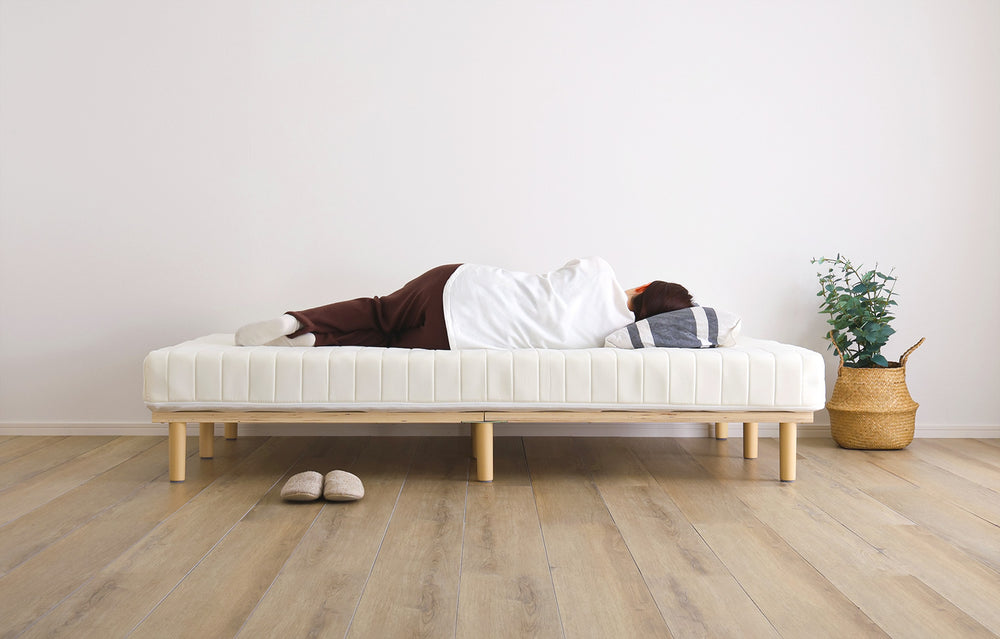 脚付きベッド ポケットコイルロールマットレス［ダブル］