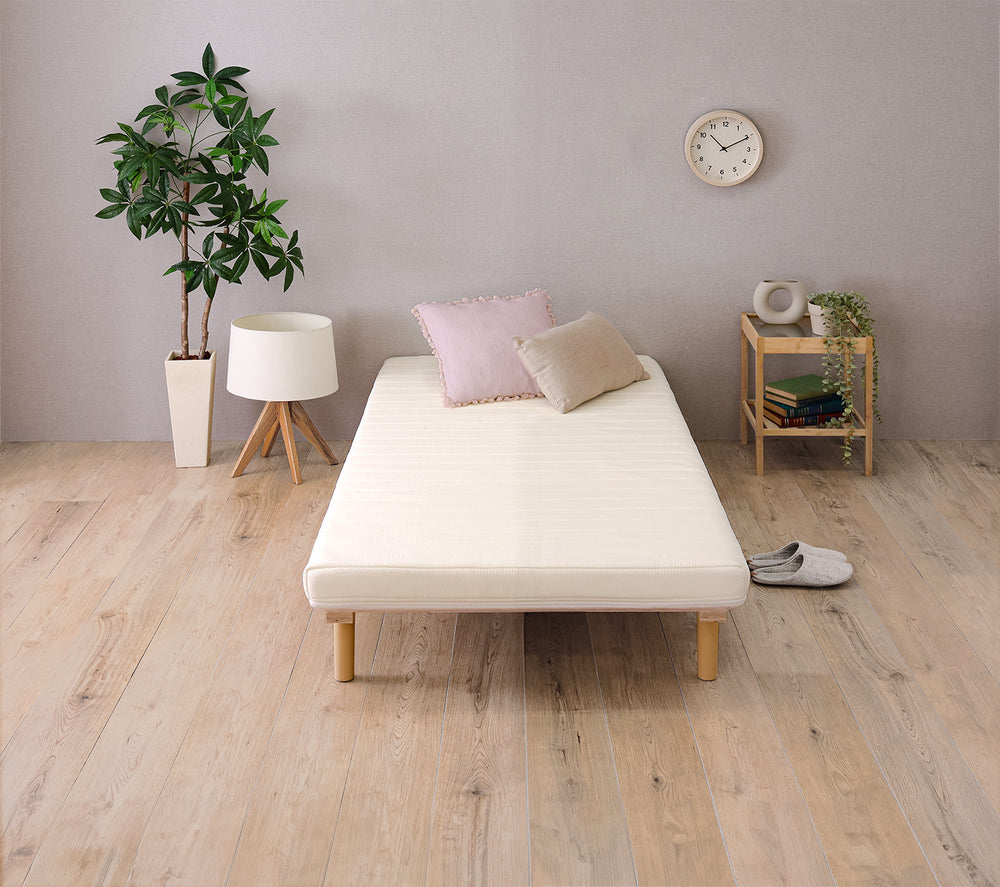 脚付きベッド ウレタンロールマットレス［セミシングル］