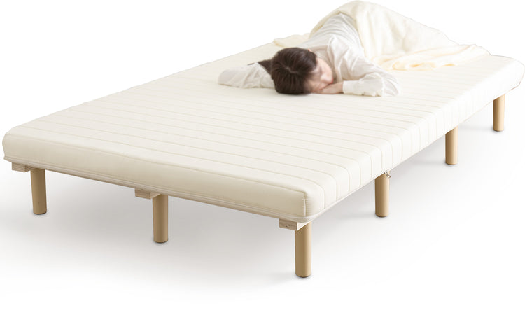 脚付きベッド ウレタンロールマットレス［セミシングル］